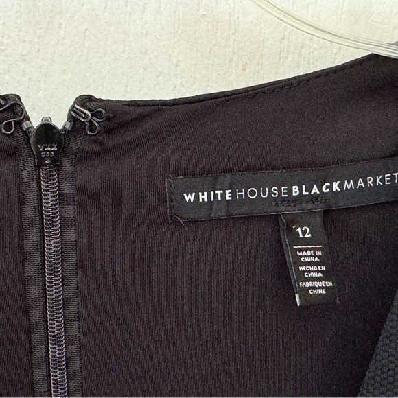 LIKE NEW! WHITE HOUSE BLACK MARKET WOMENS SHEATH DRESS 12. GORGEOUS BLACK DRESS - Picture 10 of 15